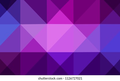 Light Purple, Pink vector polygon abstract background. A completely new color illustration in a  polygonal style. The best triangular design for your business.
