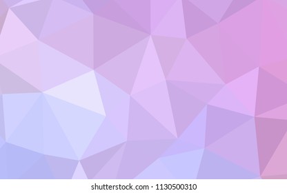 Light Purple, Pink vector polygon abstract backdrop. Geometric illustration in Origami style with gradient.  Polygonal design for your web site.