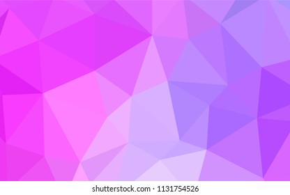 Light Purple, Pink vector polygon abstract backdrop. Colorful abstract illustration with triangles. Template for cell phone's backgrounds.