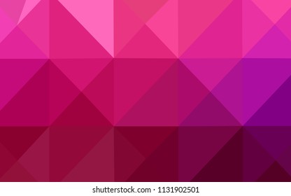 Light Purple, Pink vector polygon abstract background. Colorful illustration in abstract style with gradient. Triangular pattern for your business design.