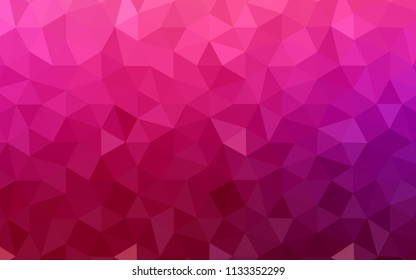 Light Purple, Pink vector polygon abstract layout. Polygonal abstract illustration with gradient. A new texture for your web site.