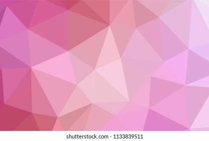 Light Purple, Pink vector polygon abstract backdrop. Polygonal abstract illustration with gradient. A new texture for your web site.