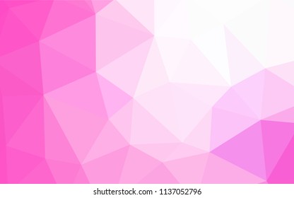 Light Purple, Pink vector polygon abstract layout. A sample with polygonal shapes. Completely new template for your banner.