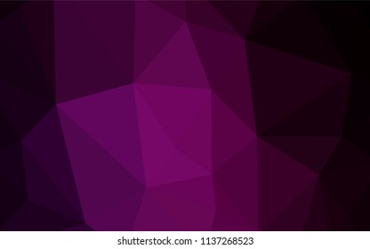 Light Purple, Pink vector polygon abstract layout. Colorful illustration in polygonal style with gradient. Best triangular design for your business.