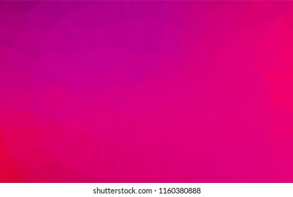 Light Purple, Pink vector polygon abstract background. Shining illustration, which consist of triangles. Triangular pattern for your business design.