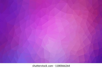 Light Purple, Pink vector polygon abstract backdrop. Colorful illustration in abstract style with triangles. A completely new design for your leaflet.