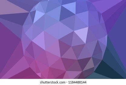 Light Purple, Pink vector polygon abstract background with a gem in a centre. A sample with polygonal shapes. Textured pattern for your backgrounds.