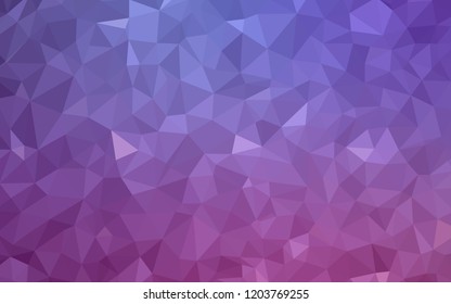 Light Purple, Pink vector polygon abstract backdrop. Elegant bright polygonal illustration with gradient. A completely new design for your leaflet.