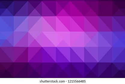 Light Purple, Pink vector polygon abstract layout. Shining colorful illustration with triangles. Brand new design for your business.