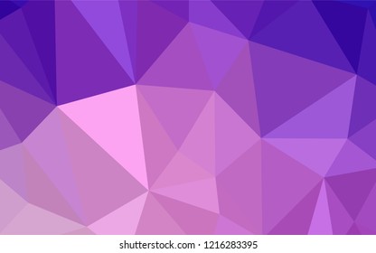 Light Purple, Pink vector polygon abstract background. Colorful illustration in polygonal style with gradient. Triangular pattern for your design.