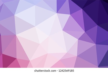 Light Purple, Pink vector polygon abstract backdrop. Shining colorful illustration with triangles. A new texture for your web site.
