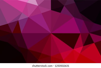 Light Purple, Pink vector polygon abstract layout. Creative illustration in halftone style with gradient. The elegant pattern can be used as part of a brand book.