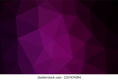 Light Purple, Pink vector polygon abstract backdrop. Geometric illustration in Origami style with gradient.  Polygonal design for your web site.