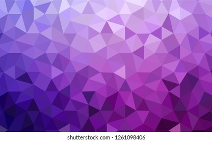 Light Purple, Pink vector polygon abstract backdrop. Geometric illustration in Origami style with gradient.  A completely new design for your leaflet.