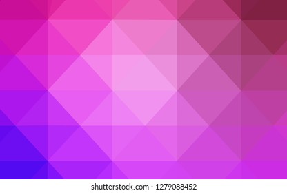 Light Purple, Pink vector polygon abstract layout. Geometric illustration in Origami style with gradient.  Brand new design for your business.
