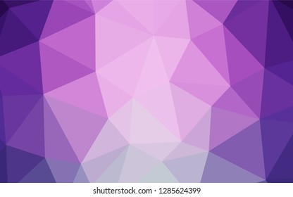 Light Purple, Pink vector polygon abstract layout. Elegant bright polygonal illustration with gradient. Brand new design for your business.