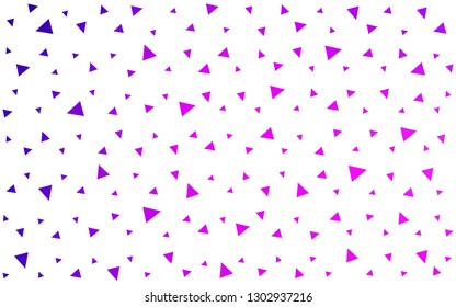 Light Purple, Pink vector  polygon abstract backdrop. Glitter abstract illustration with an elegant triangles. Template for cell phone's backgrounds.