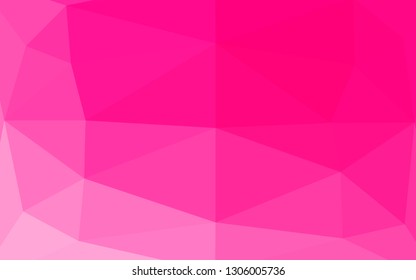 Light Purple, Pink vector polygon abstract background. Triangular geometric sample with gradient.  The best triangular design for your business.