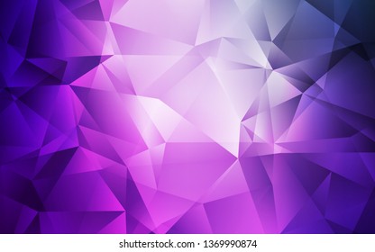 Light Purple, Pink vector polygon abstract backdrop. Colorful abstract illustration with triangles. Best triangular design for your business.