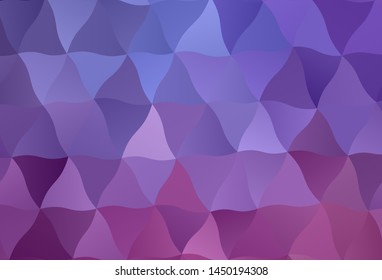 Light Purple, Pink vector polygon abstract backdrop. Triangular geometric sample with gradient.  Textured pattern for your backgrounds.