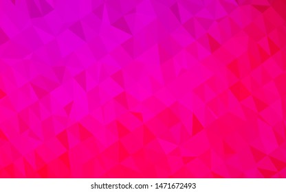 Light Purple, Pink vector polygon abstract layout. Modern geometrical abstract illustration with gradient. Textured pattern for background.