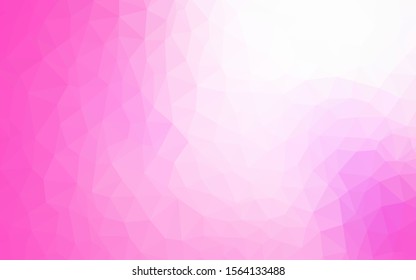 Light Purple, Pink vector polygon abstract background. Modern abstract illustration with triangles. Completely new template for your banner.