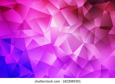 Púrpura claro, Pink vectorial polygon fondo abstracto. Una ilustración de color completamente nueva en un estilo poligonal. Una nueva textura para tu sitio web.