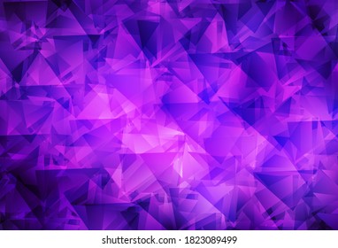 Púrpura claro, Pink vectorial polygon fondo abstracto. Ilustración abstracta brillante con triángulos elegantes. Nueva plantilla para tu libro de marcas.