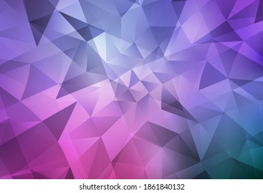 Light Purple, Pink vector polygon abstract layout. Colorful illustration in abstract style with triangles. New template for your brand book.