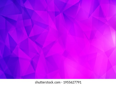 Púrpura claro, Pink vectorial polygon fondo abstracto. Una ilustración de color completamente nueva en un estilo poligonal. Diseño poligonal para su sitio web.