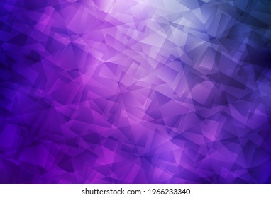 Diseño abstracto de polígono vectorial rosa púrpura claro. Ilustración abstracta poligonal con gradiente. Patrón para el fondo de un libro de marca.