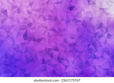 Hellviolett, rosafarbene Vektorgrafik, abstrakter Hintergrund. Moderne abstrakte Illustration mit Dreiecken. Komplett neue Vorlage für Ihr Banner.