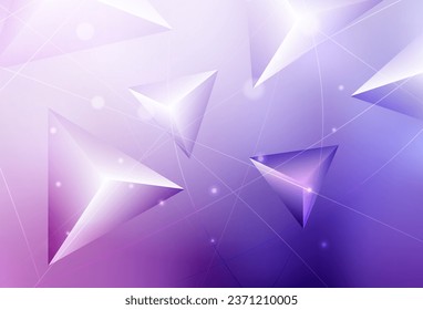 Light Purple, Pink vector polygon abstract background. Colorful illustration in abstract style with triangles. Best triangular design for your business.