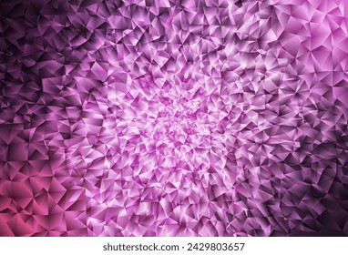 Fondo abstracto del polígono del vector del púrpura claro, rosa. Ilustración abstracta poligonal con gradiente. Patrón para el fondo de un libro de marca.