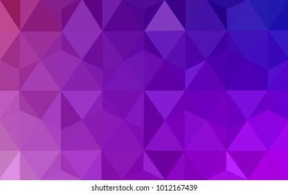 Light Purple, Pink vector polygonal illustration, which consist of triangles. Triangular design for your business. Creative geometric background in Origami style with gradient