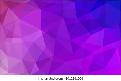Light Purple, Pink vector polygonal illustration, which consist of triangles. Triangular design for your business. Creative geometric background in Origami style with gradient