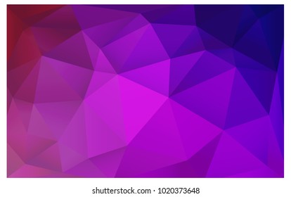Light Purple, Pink vector polygonal illustration, which consist of triangles. Triangular design for your business. Creative geometric background in Origami style with gradient