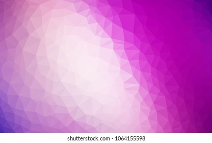 Light Purple, Pink vector polygonal illustration, which consist of triangles. Triangular design for your business. Creative geometric background in Origami style with gradient
