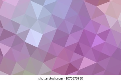 Light Purple, Pink vector polygonal pattern. Colorful illustration in abstract style with gradient. Brand-new style for your business design.