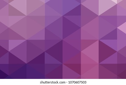 Light Purple, Pink vector polygonal background. Geometric illustration in Origami style with gradient.  Triangular pattern for your business design.