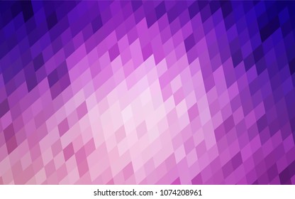 Light Purple, Pink vector polygonal illustration, which consist of rectangles. Rectangular pattern for your business design. Geometric background in Origami style with gradient. 