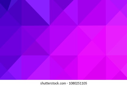 Light Purple, Pink vector polygonal pattern. A completely new color illustration in a  polygonal style. Triangular pattern for your business design.
