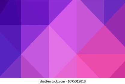Light Purple, Pink vector polygonal background. Geometric illustration in Origami style with gradient.  The template for cell phone's backgrounds.