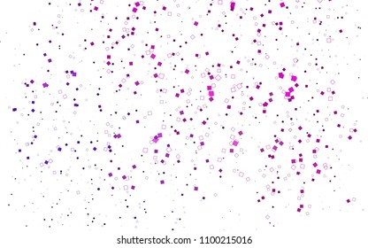 Light Purple, Pink vector polygonal illustration, which consist of rectangles. Rectangular pattern for your business design. Geometric background in Origami style with gradient. 
