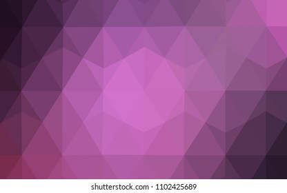 Light Purple, Pink vector polygonal template. Polygonal abstract illustration with gradient. New template for your brand book.