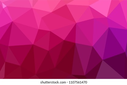 Light Purple, Pink vector polygonal template. Colorful illustration in polygonal style with gradient. The best triangular design for your business.