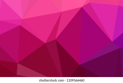 Light Purple, Pink vector polygonal template. Glitter abstract illustration with an elegant design. That new template can be used for your brand book.