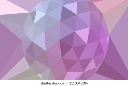 Light Purple, Pink vector polygonal background with a diamond. Colorful abstract illustration with triangles. Completely new template for your banner.