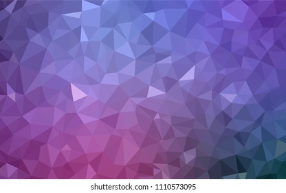 Light Purple, Pink vector polygonal template. Polygonal abstract illustration with gradient. Pattern for a brand book's backdrop.