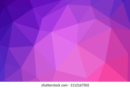 Light Purple, Pink vector polygonal pattern. A completely new color illustration in a polygonal style. Pattern for a brand book's backdrop.